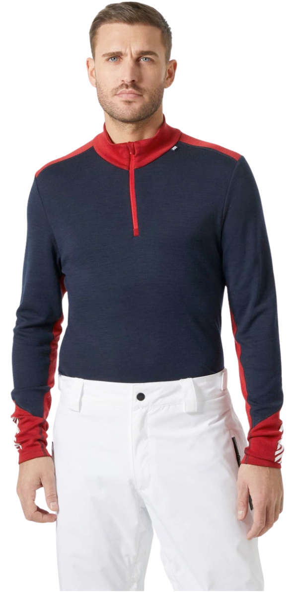 2025 Helly Hansen Mens Lifa Merino Midweight Half Zip Base Layer